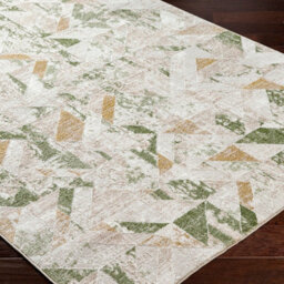 Livabliss San Francisco-Abstract Green Tan Taupe Modern Marble Living Dining Bedroom Rug 160 X 213 Cm Easy Care, Non Shedding - thumbnail 6