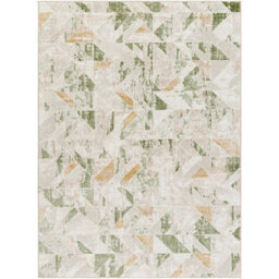 Livabliss San Francisco-Abstract Green Tan Taupe Modern Marble Living Dining Bedroom Rug 160 X 213 Cm Easy Care, Non Shedding - thumbnail 1
