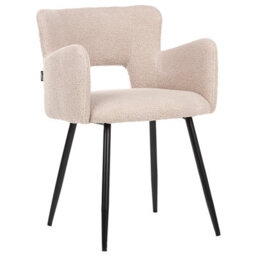 Beliani Set Of 2 Dining Chairs Sanilac Boucle Beige - thumbnail 6