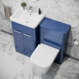 Nes Home 500mm Freestanding Vanity Unit With Basin,back To Wall Toilet, Wc Unit Royal Blue - thumbnail 4