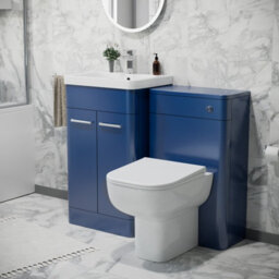 Nes Home 500mm Freestanding Vanity Unit With Basin,back To Wall Toilet, Wc Unit Royal Blue - thumbnail 1
