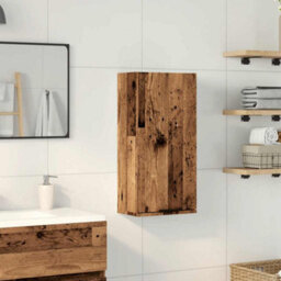 Berkfield Classic Wall-Mounted Bathroom Cabinet Old Wood 32X20X67 Cm - thumbnail 3