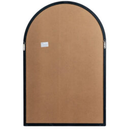 Wyld Haus Large Black Industrial Arched Wooden Windowpane Mirror 1350 X 900 mm - thumbnail 6