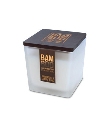 Heart and Home Bamboo Patchouli & Guaiac Wood Large Soy Candle  - 40 Hours Burn - Crackling Wick - image 1