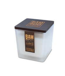 Heart and Home Bamboo Patchouli & Guaiac Wood Large Soy Candle  - 40 Hours Burn - Crackling Wick