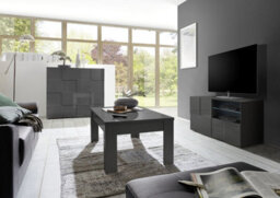 FurniComp LTD Furnicomp Lyon 1 Door 1 Drawer Small Grey Gloss Tv Unit - thumbnail 6