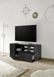 FurniComp LTD Furnicomp Lyon 1 Door 1 Drawer Small Grey Gloss Tv Unit - thumbnail 2