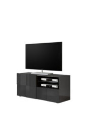 FurniComp LTD Furnicomp Lyon 1 Door 1 Drawer Small Grey Gloss Tv Unit - thumbnail 3
