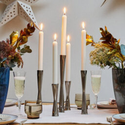 Ivyline Parker 5 Piece Silver Candle Centerpiece H42Cm W27.5Cm