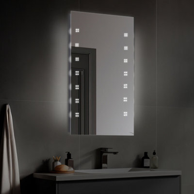 Sundaze 500 X 700mm Led Bathroom Mirror Lights With Demister Pad Button Switch Illuminated - image 1