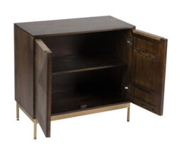Buttercup Farm Zaine Carving Small Sideboard - Mango Wood - L40 X W80 X H76 Cm - Dark Finish - Assembly Required - thumbnail 3