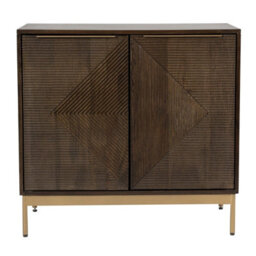 Buttercup Farm Zaine Carving Small Sideboard - Mango Wood - L40 X W80 X H76 Cm - Dark Finish - Assembly Required - thumbnail 2