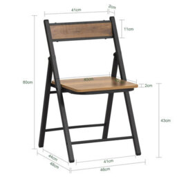 Sobuy Fst88-Pf, Folding Chair, Folding Kitchen Dining Chair Office Chair Desk Chair,neutral,w54Xd46Xh80 - thumbnail 3