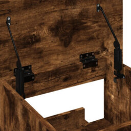 Berkfield Lectern With Wheels & Drawer Smoked Oak 55X55X107 Cm Engineered Wood - thumbnail 9