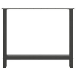 Berkfield Dining Table Legs Anthracite 2 Pcs 100X(72-73) Cm Steel - thumbnail 5
