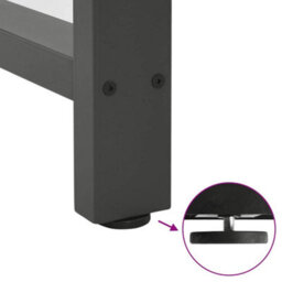 Berkfield Dining Table Legs Anthracite 2 Pcs 100X(72-73) Cm Steel - thumbnail 9