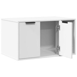 Vidaxl Cat Litter Box Enclosure White 80X50X45 Cm Engineered Wood - thumbnail 4