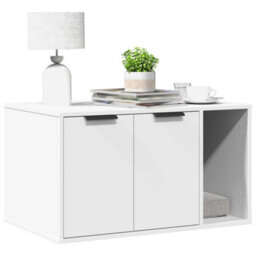 Vidaxl Cat Litter Box Enclosure White 80X50X45 Cm Engineered Wood