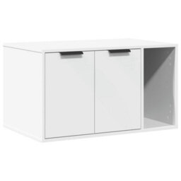Vidaxl Cat Litter Box Enclosure White 80X50X45 Cm Engineered Wood - thumbnail 2