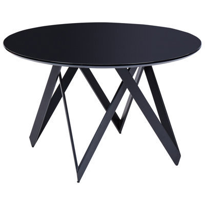 Beliani Dining Table Oxhill Black 120 Cm 120 Cm - image 1