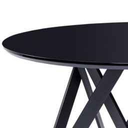 Beliani Dining Table Oxhill Black 120 Cm 120 Cm - thumbnail 4