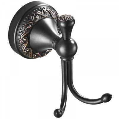 Antique Black Brass Towel Hook, Antique Brass Bathroom Coat Hook - image 1