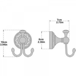 Antique Black Brass Towel Hook, Antique Brass Bathroom Coat Hook - thumbnail 2