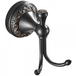 Antique Black Brass Towel Hook, Antique Brass Bathroom Coat Hook - thumbnail 1