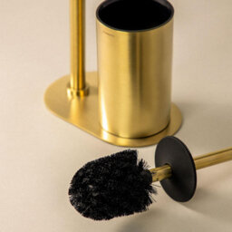 Cosmic Paper Holder With Toilet Brush, Matt Black, Architect S+ Collection - thumbnail 7