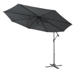 Dellonda 3M Banana Parasol/umbrella With Cover, Crank Handle, Grey - Dg264 - thumbnail 8