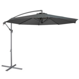 Dellonda 3M Banana Parasol/umbrella With Cover, Crank Handle, Grey - Dg264 - thumbnail 1