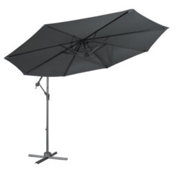Dellonda 3M Banana Parasol/umbrella With Cover, Crank Handle, Grey - Dg264 - thumbnail 7
