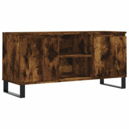 Berkfield Sturdy Tv Cabinet Smoked Oak 104X35X50 Cm Engineered Wood - thumbnail 1