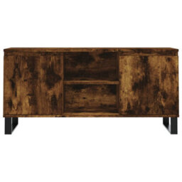 Berkfield Sturdy Tv Cabinet Smoked Oak 104X35X50 Cm Engineered Wood - thumbnail 5