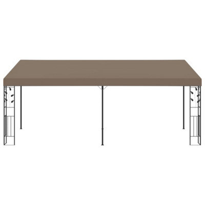 Berkfield Durable Wall-Mounted Gazebo 6X3X2.5 M Taupe - image 1
