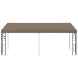 Berkfield Durable Wall-Mounted Gazebo 6X3X2.5 M Taupe - thumbnail 1