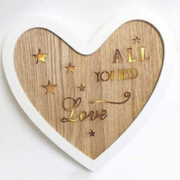 Shatchi Wooden Heart Table Top Decoration Christmas Gift - thumbnail 1
