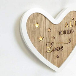 Shatchi Wooden Heart Table Top Decoration Christmas Gift - thumbnail 4