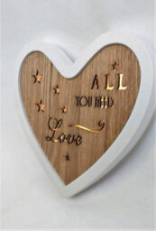 Shatchi Wooden Heart Table Top Decoration Christmas Gift - thumbnail 3