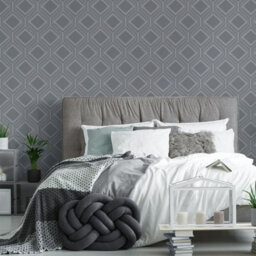 Superfresco Saville Row Geometric Slate Grey Wallpaper - thumbnail 2
