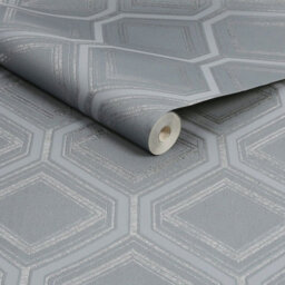 Superfresco Saville Row Geometric Slate Grey Wallpaper