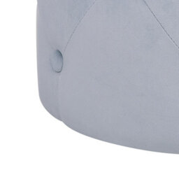 Beliani Round Tufted Light Grey Ottoman Pouffe Chesterfield, 40 X 40 X 40 Cm - thumbnail 3