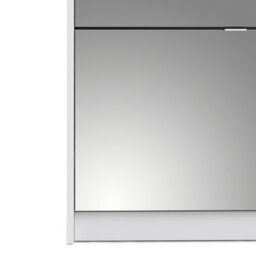 Furniture To Go Shoes Shoe Cabinet W. 4 Mirror Tilting Doors And 2 Layers White - thumbnail 6