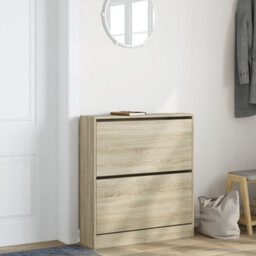Berkfield Shoe Cabinet Sonoma Oak 80X21X87.5 Cm Engineered Wood - thumbnail 3
