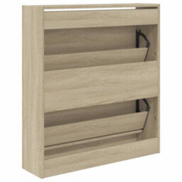 Berkfield Shoe Cabinet Sonoma Oak 80X21X87.5 Cm Engineered Wood - thumbnail 7