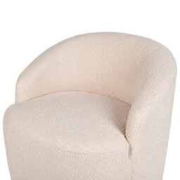 Beliani Swivel Armchair Davik Boucle Beige - thumbnail 4