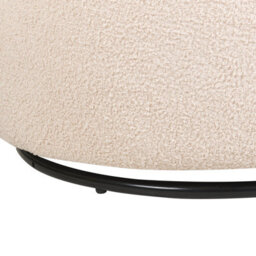 Beliani Swivel Armchair Davik Boucle Beige - thumbnail 5