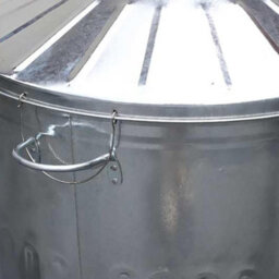 Simpa 180L Xxl Strong Tough Galvanised Metal Incinerator & Locking Lid 107Cm (H) X 64Cm (W) X 52Cm (Dia) - thumbnail 3