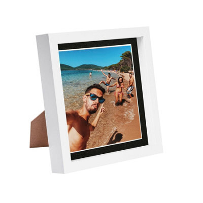 "Nicola Spring 8 X 8"" Photo Frame - Black Mount 3D Photo Frame Picture Frame Box Portrait Display Case & Spacer (6 X 6"" Mount)" - image 1