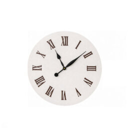 Melody Maison Large Metal White & Black Detailed Wall Clock - 60Cm X 60Cm - thumbnail 6
